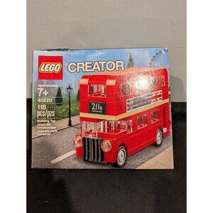 LEGO® Creator 40220 London Bus • Red Double-Decker • 118 Pieces • Retired
